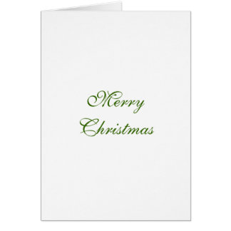 A white Christmas greeting card.