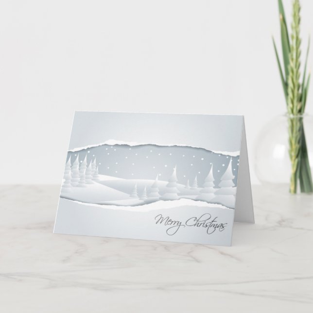 A White Christmas Holiday Card (Front)
