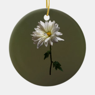 A White Daisy Ceramic Tree Decoration