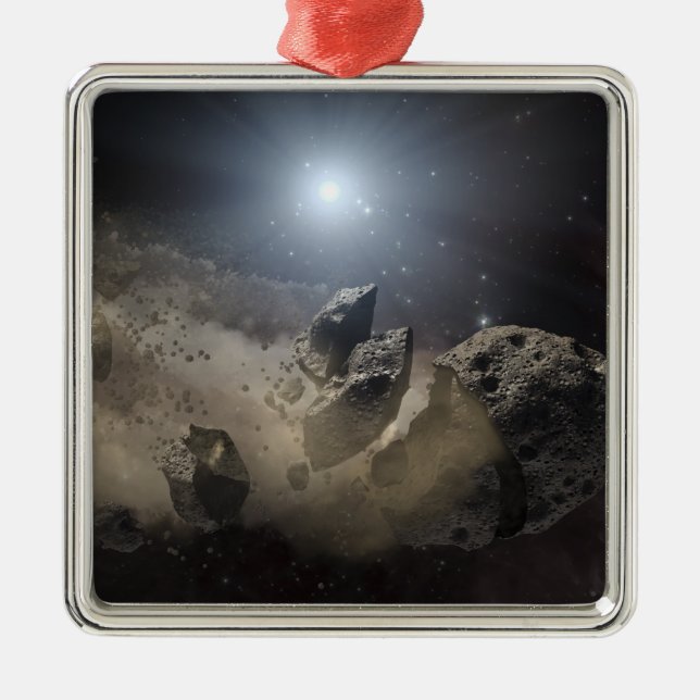 A white dwarf star metal tree decoration (Front)
