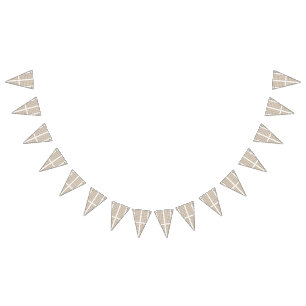 A white, equilateral triangle centred on a plain bunting