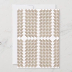 A white, equilateral triangle centred on a plain invitation