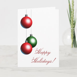 A White Ornament Happy Holidays Card