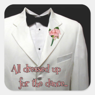 A White Sport Coat Square Sticker