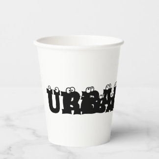 A white trandydesign cup which has "URBANGLAN"