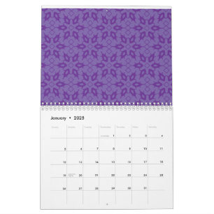 A white wrapping paper with a repeating pattern of calendar