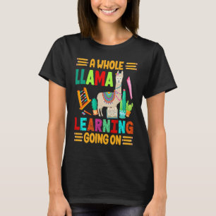 A Whole Llama Learning Going on  Happy 100th Day o T-Shirt