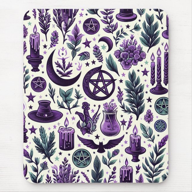A Wiccan Pattern 1 Mouse Pad (Front)