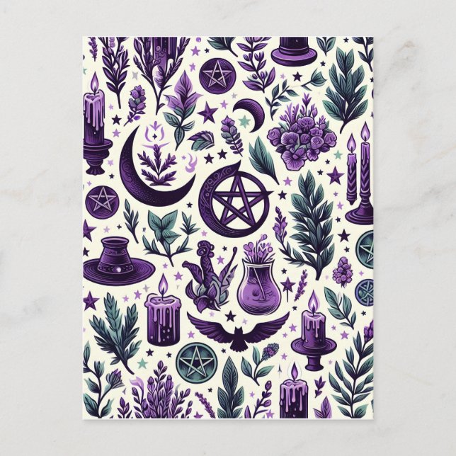 A Wiccan Pattern 1 Postcard (Front)