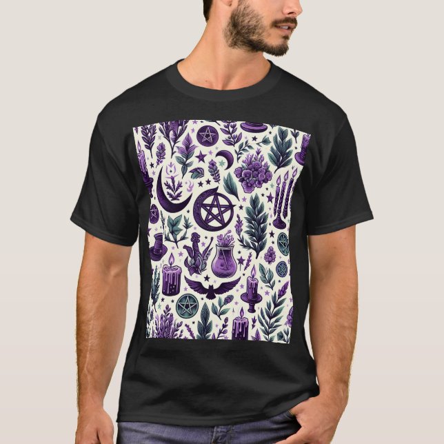 A Wiccan Pattern 1 T-Shirt (Front)