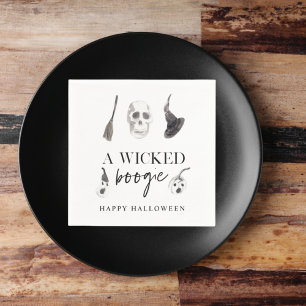 A Wicked Boogie   Happy Halloween Napkin