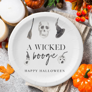 A Wicked Boogie   Happy Halloween Paper Plate