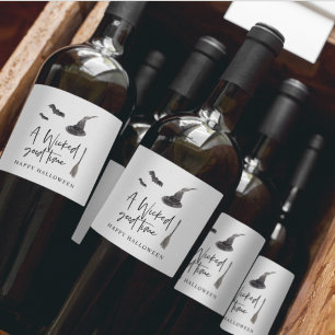 A Wicked Good Time   Happy Halloween Wine Label