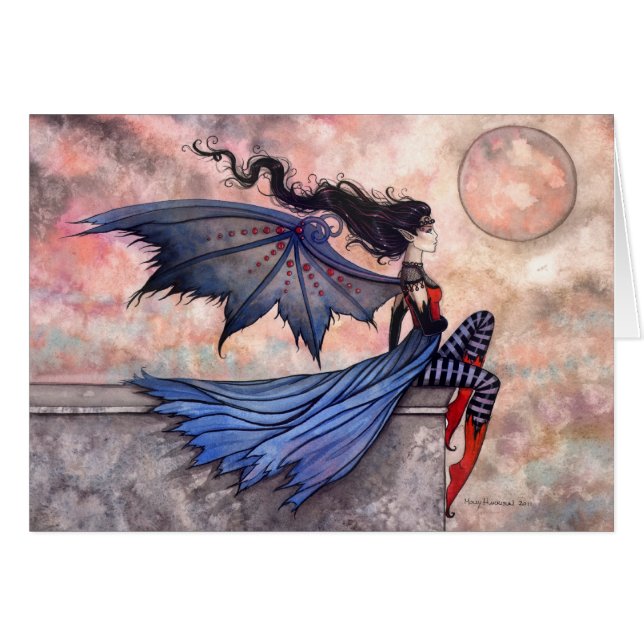 A wicked Wind Gothic Fairy Vampire Card (Front Horizontal)