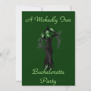 "A Wickedly Fun Bachelorette Party" w/ Witch Invitation