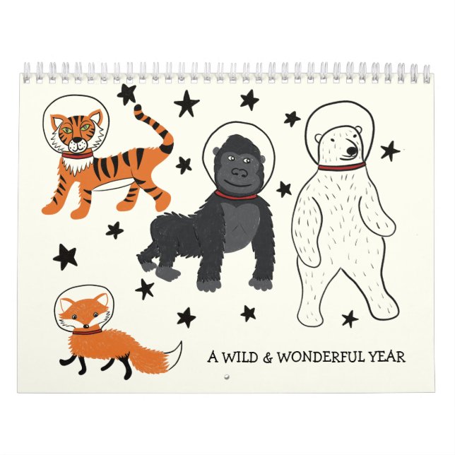 A Wild and Wonderful Year Illustrated Calendar (Cover)