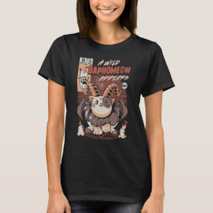 A Wild Baphomeow Appears Cute Baphomet Pentagram T-Shirt
