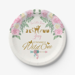 A Wild One - First Birthday Paper Plate