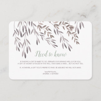A Wildflower Wedding Extra Enclosure Card