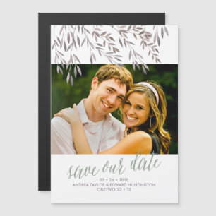 A Wildflower Wedding Save the Date Magnetic Invitation