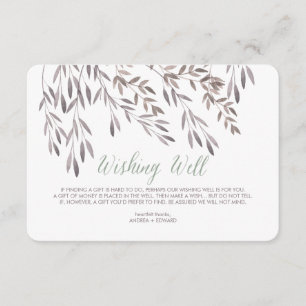 A Wildflower Wedding Wishing Well Enclosure Card