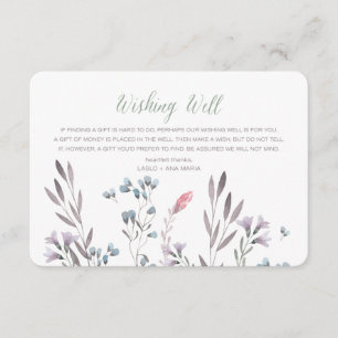A Wildflower Wedding Wishing Well Enclosure Card
