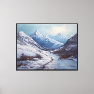 A Winding Path Through the Frozen Sentinels Canvas Print