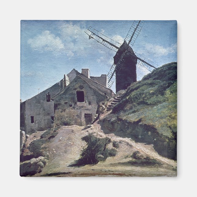 A Windmill at Montmartre, 1840-45 Magnet (Front)