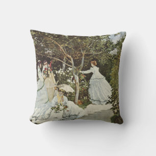 A Windmill at Zaandam Claude Monet Cushion