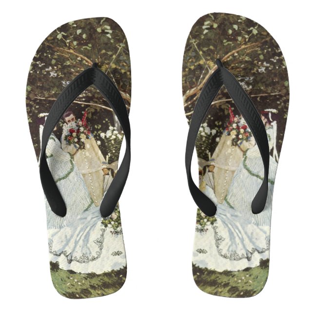 A Windmill at Zaandam Claude Monet      Jandals (Footbed)