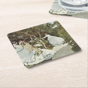 A Windmill at Zaandam Claude Monet Square Paper Coaster