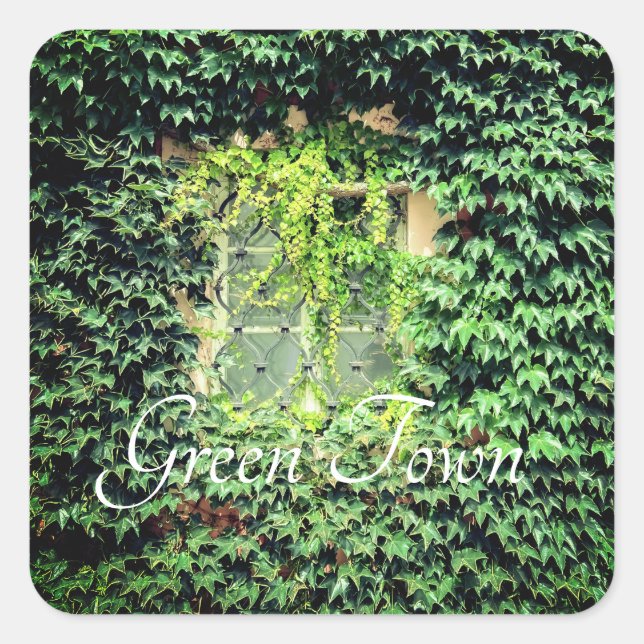 A window in green plants Case-Mate iPhone case Cla Square Sticker (Front)