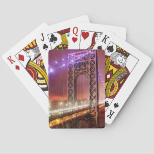 A windy and rainy evening view from Fort Lee Playing Cards