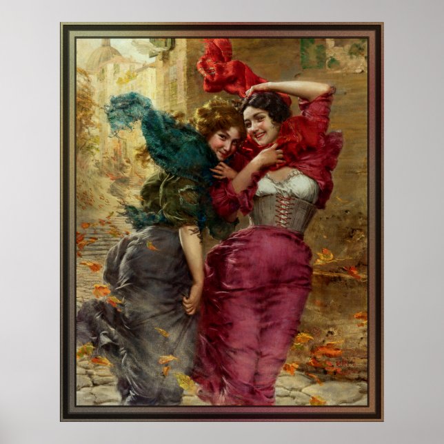 A Windy Day by  Gaetano Bellei Poster (Front)