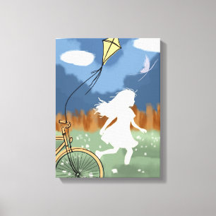 A Wing Ahead I – Childhood Freedom & Play Canvas Print