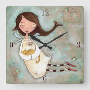 A Wing and A PUrr - Wall Clock