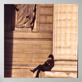 A winter day at the Opera House, Paris Poster