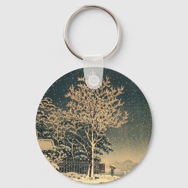 A Winter Day on Sumida River in Japan Key Ring (Front)