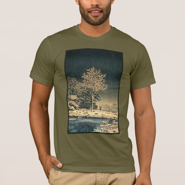 A Winter Day on Sumida River in Japan T-Shirt (Front)