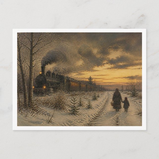 A winter landscape. postcard (Front)