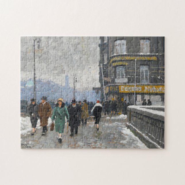A Winter Street | Paul Fischer Jigsaw Puzzle (Horizontal)