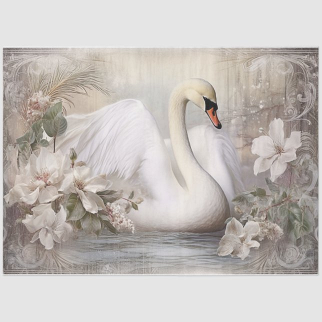 A Winter Swan Tissue Paper (Front)