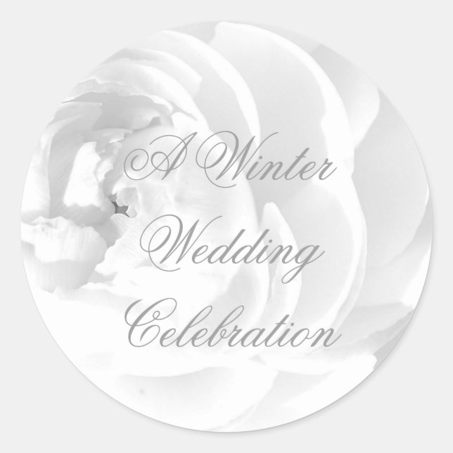 A Winter Wedding Celebration Sticker (Front)