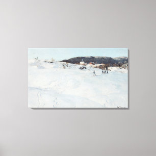 A Winter's Day in Norway, 1886 Canvas Print