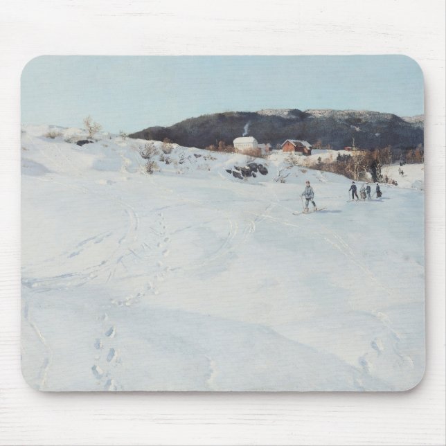 A Winter's Day in Norway, 1886 Mouse Pad (Front)