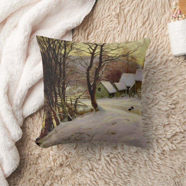 A Winter's Morning, famous painting, Cushion (Blanket)