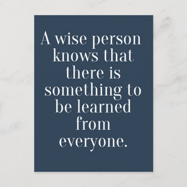 A Wise Person Quote Postcard (Front)