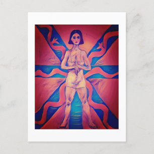 A wise woman holiday postcard
