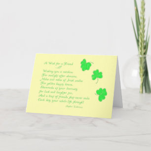 A Wish for a Friend-St. Patrick's Day Card