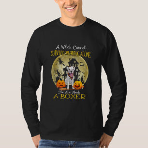A Witch Cannot Survive On Hiking Alone Halloween T-Shirt